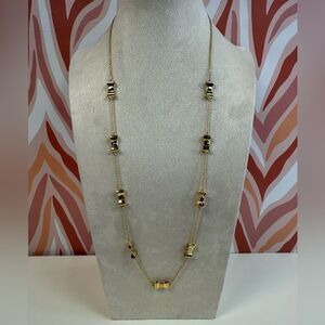 New Kate Spade Gold Take A Bow Station Necklace